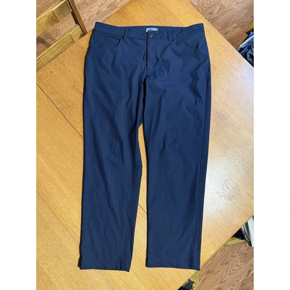 VRST Pants Mens 35x30 Black Stretch Performance 5 Pocket Commuter Casual Golf